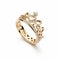 Iconic Gold Crown Ring With Diamonds - High-key Lighting Style