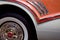 Iconic Graphic Art Deco Salmon Colored Buick Fender & Wheel