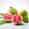 Iconic Green And Red Guava: A Fusion Of Natural And Man-made Elements