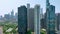 The iconic high rise buildings in Chicago aerial view over the city - aerial photography