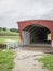 The iconic Hogback Covered Bridge spanning the North River, Winterset, Madison County, Iowa