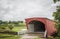 The iconic Hogback Covered Bridge spanning the North River, Winterset, Madison County, Iowa