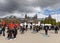 The iconic I Amsterdam letters facing the main faÃ§ade of the Rijksmuseum . Amsterdam,