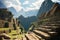 Iconic Incan ruins of Machu Picchu in Peru