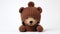 Iconic Knitted Bear Toy With Hat On White Background