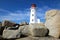 The iconic lighthouse at Peggys Cove in Nova Scotia, Canada