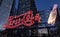 Iconic Pepsi Cola advertisement sign on the Long Island City, Queens waterfront (Gantry Park)