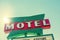 Iconic Route 66 Motel Road Sign