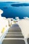 Iconic Santorini architecture cliff top staircase Caldera Aegean Sea Greece