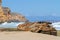 The iconic shipwreck of the SS Ferret and Ethel had the sand uncovered by a large storm on Ethel Beach, Yorke Peninsula, South Au