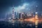 Iconic skyline of Shanghai China with modern