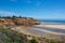 The iconic Southport cliffs and onkaparinga river at low tide located in Port Noarlunga South Australia on November 2 2020