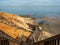 The iconic stairs at Southport Port Noarlunga and the Onkaparinga river mouth on 30th March 2020 in South Australia