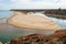 The iconic stairs at Southport Port Noarlunga and the Onkaparinga river mouth on 30th March 2020 in South Australia