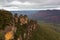 The iconic Three Sisters at katoomba on an overcast day in New S