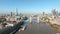 Iconic Tower Bridge connecting London with Southwark on the Thames River.