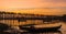 Iconic U-Bein Bridge at sunset