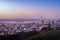 Iconic view of Auckland City center from Mt Eden.