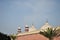 iconic view of the emperor mosque and dome from food street, badshahi mosque