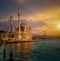 Iconic view of Istanbul from Ortakoy with The Bridge