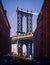 Iconic view of the Manhattan Bridge, DUMBO, Brooklyn, New York C