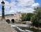 Iconic view of the Pulteney Bridge and Weir in Bath England