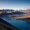 Iconic view of Queenstown from the Skyline Luge at sunrise Queenstown, NEW ZEALAND made with Generative AI