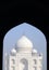 Iconic view of the Taj Mahal