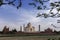 Iconic view of Taj Mahal one of the World Wonders, Agra, India