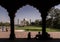 Iconic view of Taj Mahal one of the World Wonders at sunrise, Agra, India