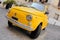 Iconic vintage yellow italian car