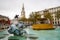 Iconic water fountain in the Trafalgar Square