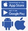 Icons app store google play iphone android