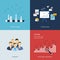 Icons for business strategy, teamwork, workflow
