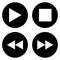 icons buttons music vector color