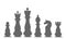 Icons chess pieces. The king, queen, bishop, rook, knight, pawn.