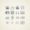 Icons with creative industry items