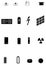 Icons of different types of electric batteries