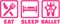 Icons for eat sleep ballet
