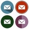 Icons flat email