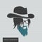 Icons hairstyles beard and mustache hipster full