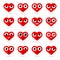 Icons heart smilies