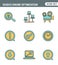 Icons line set premium quality of search engine optimization tools for growth traffic. Modern pictogram collection flat design