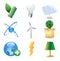 Icons for nature, energy and ecology