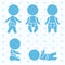 Icons newborn babies. Vector illustration