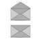 The icons of open and closed mail envelope.Vector