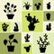 Icons potted plants.