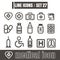 Icons set Medical Works line black Modern Style design elements