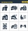 Icons set premium quality of car repair system icon automobile instrument service. Modern pictogram collection flat