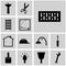 Icons set refit/ Vector icons refit/ Flat icons refit/ Icon brick,